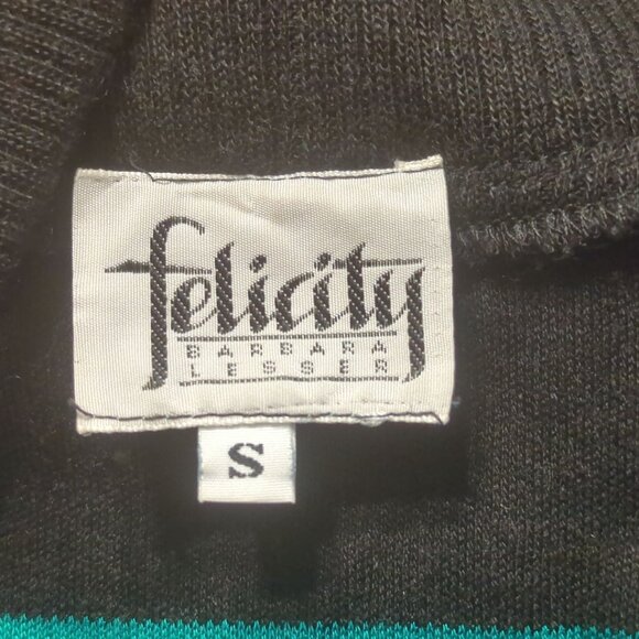 Vintage Felicity Barbara Lesser Women's Size S Stripe Batwing Cardigan Sweater - Picture 6 of 16